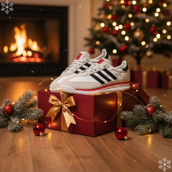 adidas Other - Adidas Festive White and Black Sneakers